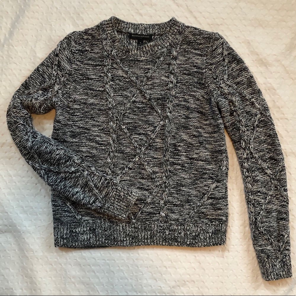 EUC Banana Republic Chunky Cable Knit Sweater Sz S